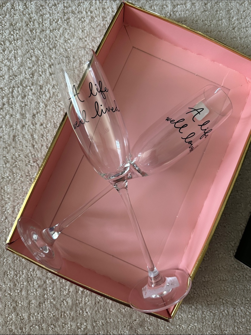 Kate Spade Champagne Flutes - Set of 2 Champagne Flutes